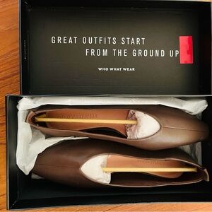 Who What Wear Brown Flats Sleek Minimalist Design
